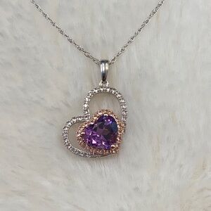 Amethyst Heart Pendant